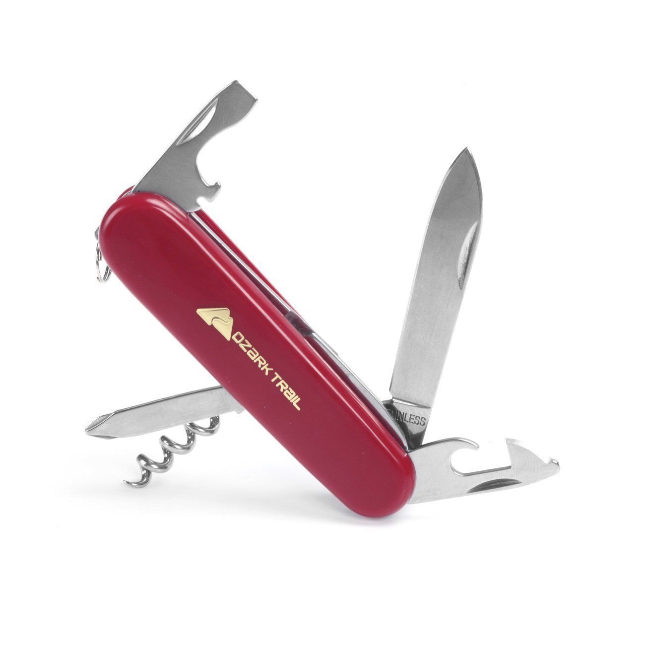 Ozark Trail Multi Tool 8-in-1 Knife Scissors Corkscrew Screwdriver Bottle Opener