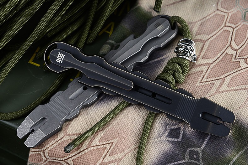 6AL4V Titanium Alloy Pocket Pry Bar EDC Tool for Outdoor