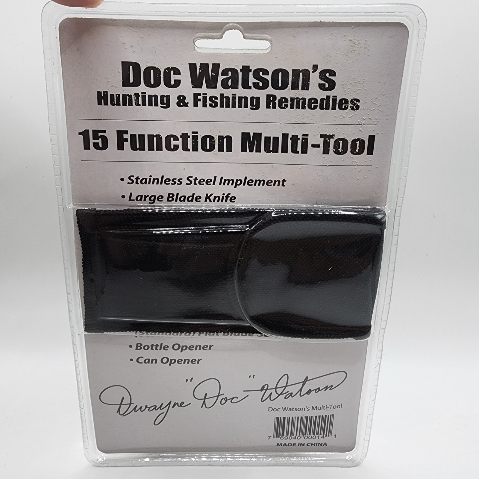Doc Watson’s Hunting Fishing 15 Function Multi-Tool Filet Knife New Sealed