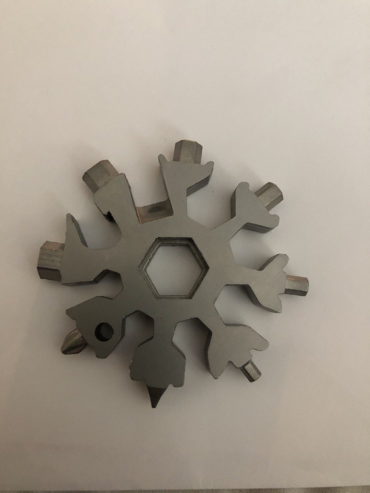 18 In 1 Stainless Tool MultiTool Portable Snowflake Shape Key Chain Screwdriver