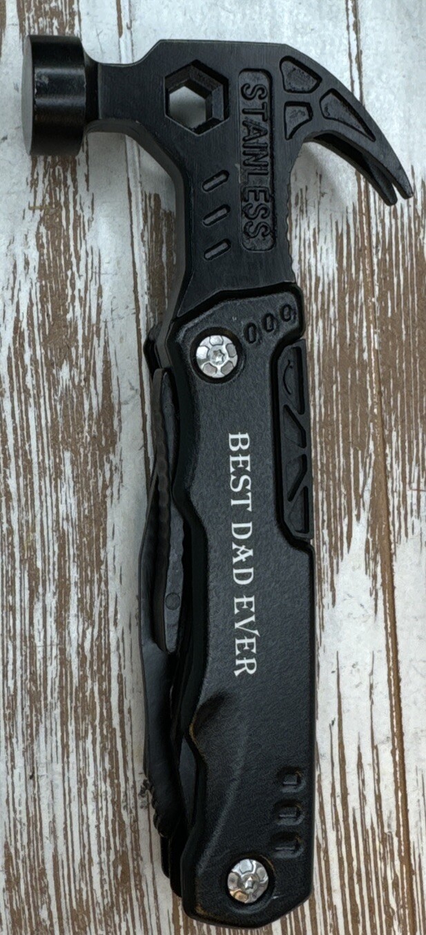 Multi Purpose Tool Kit Camping Emergency Survival Hammer Knife Etc Best Dad Ever