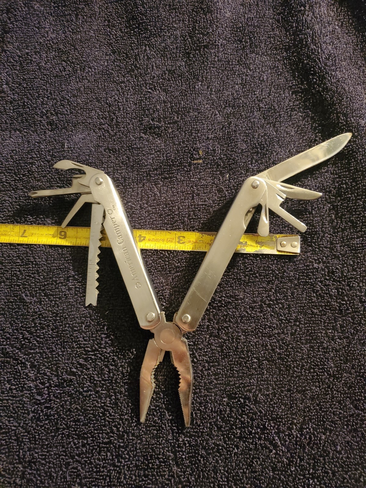 American Camper 9 Tool Multi-Tool Complete Used Free Shipping