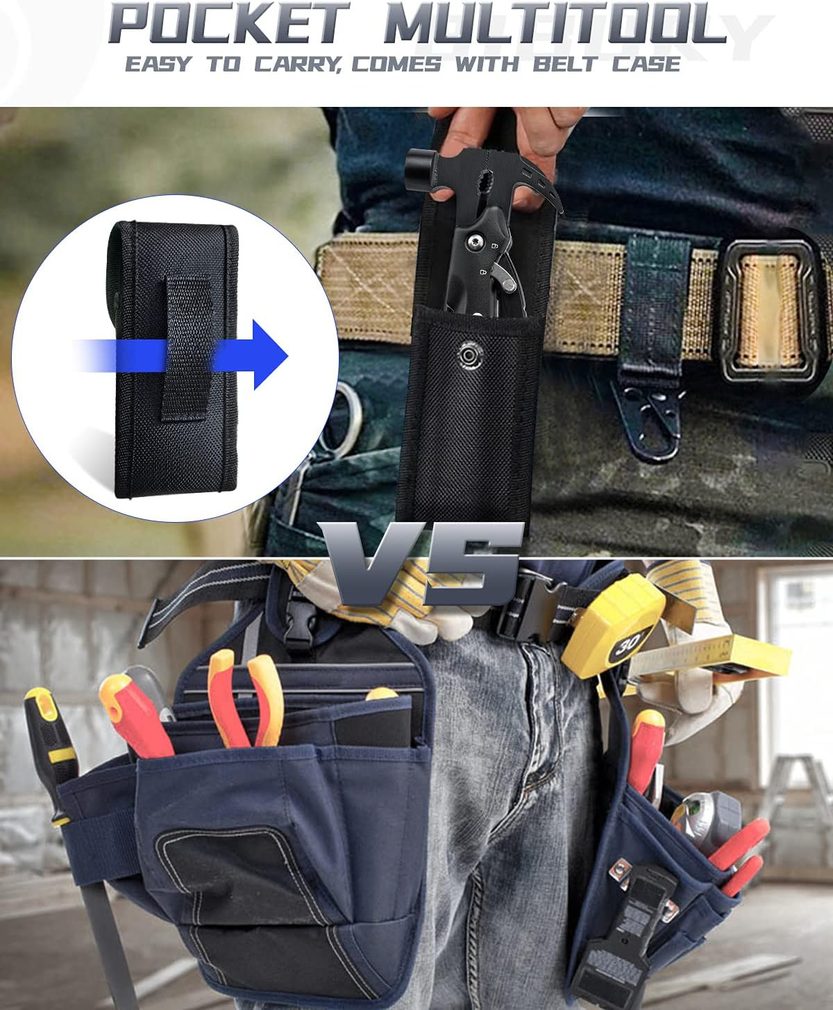 Hammer Multitool, Fathers Day Gift from Daughter Son Wife, 12-In-1 Survival Gear