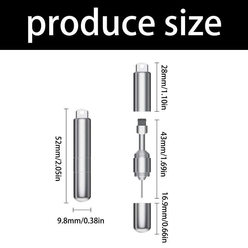 Portable Multifunction Aluminum Keychains Cleaning Brush and Card Removal Tool