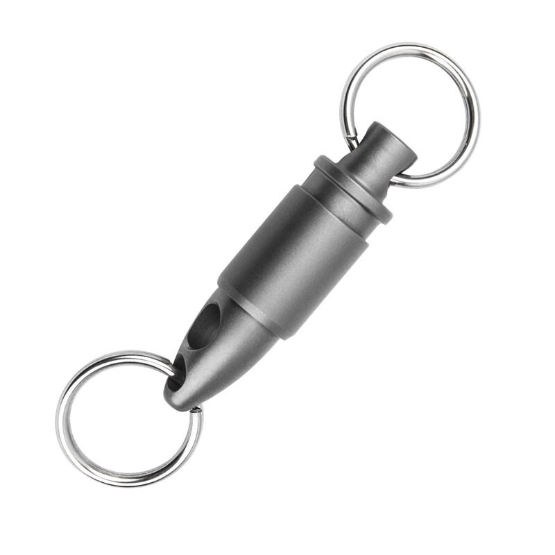 New Titanium Insert Buckle Gimbal Ring Portable Double Keychain Tool Pendant EDC