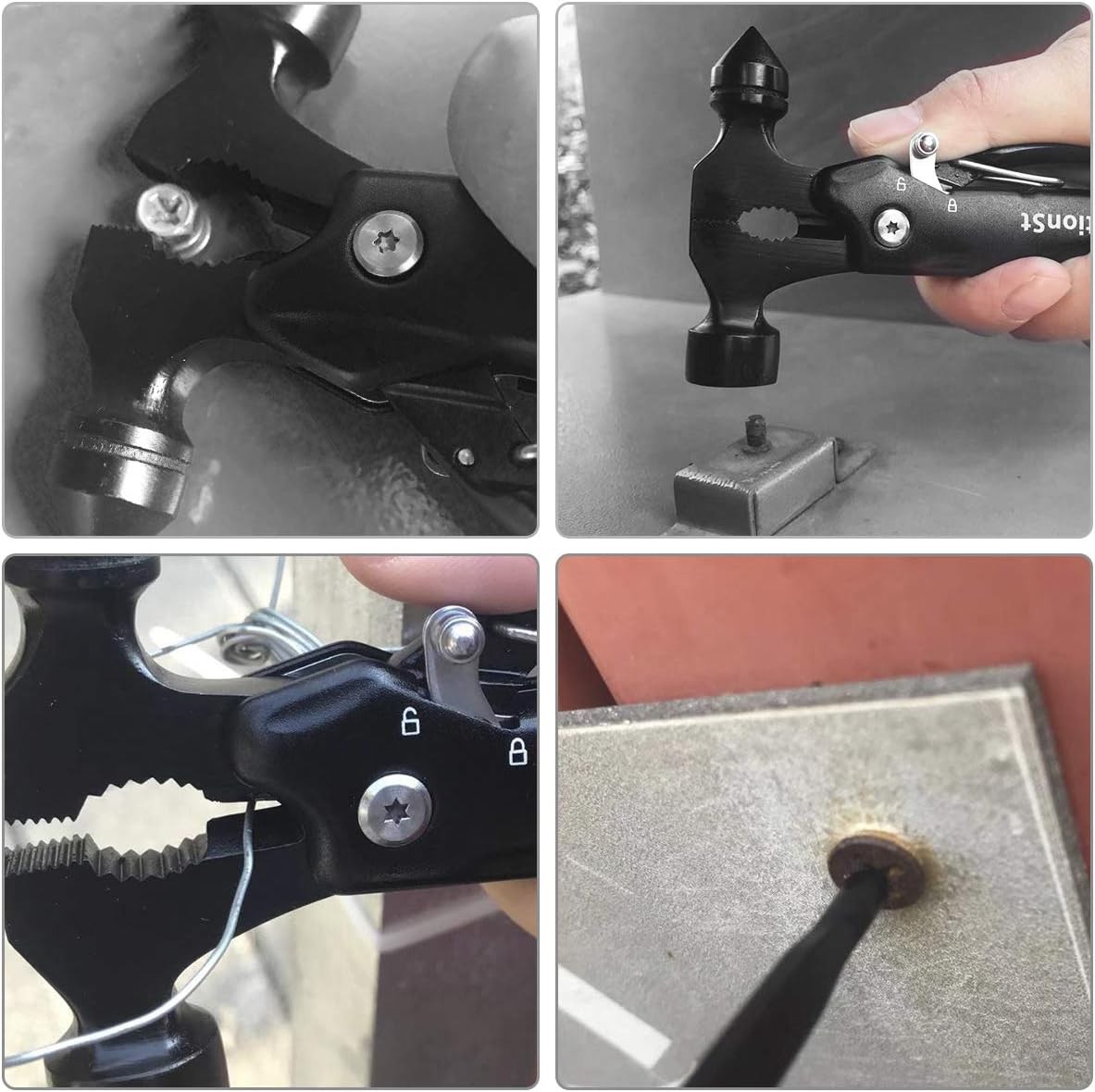 Mens Stocking Stuffers Gifts Men Survival Hammer Multitool,Christmas Gifts Dad