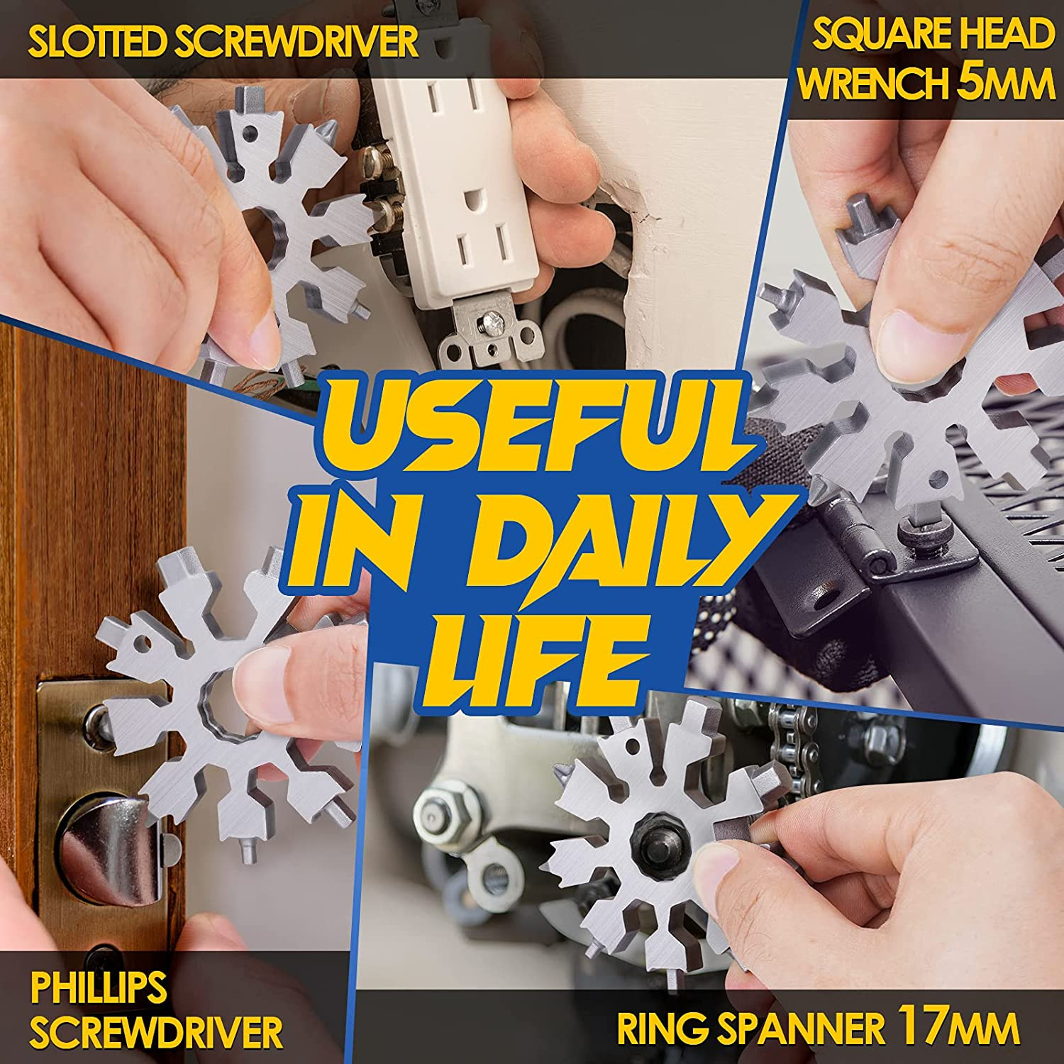 Snowflake Multitool Tools Gifts for Men – Christmas Stocking Stuffers for Men Ad