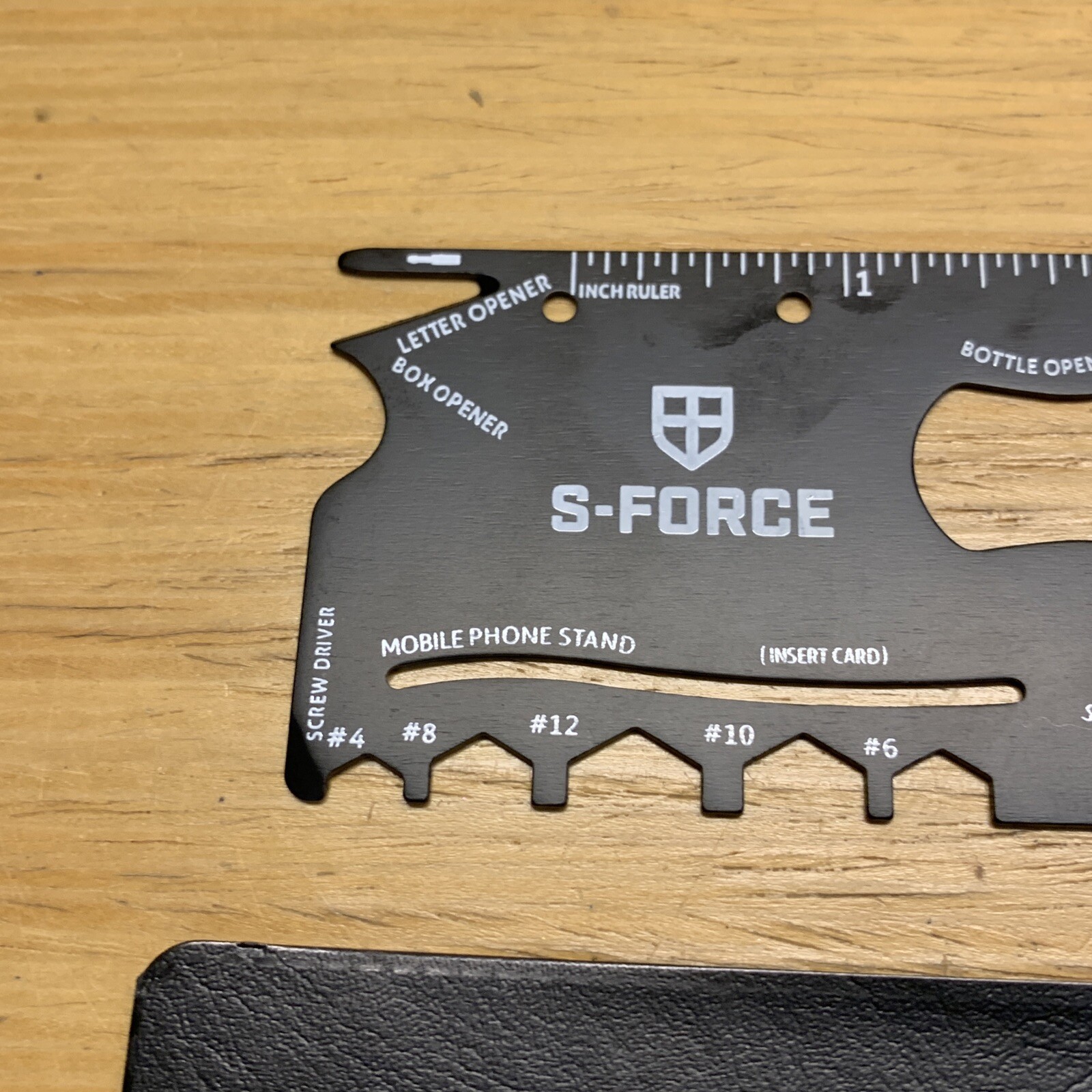 S-Force Watch Credit Card Multi Tool Ruler Letter Opener Phone Stand KG
