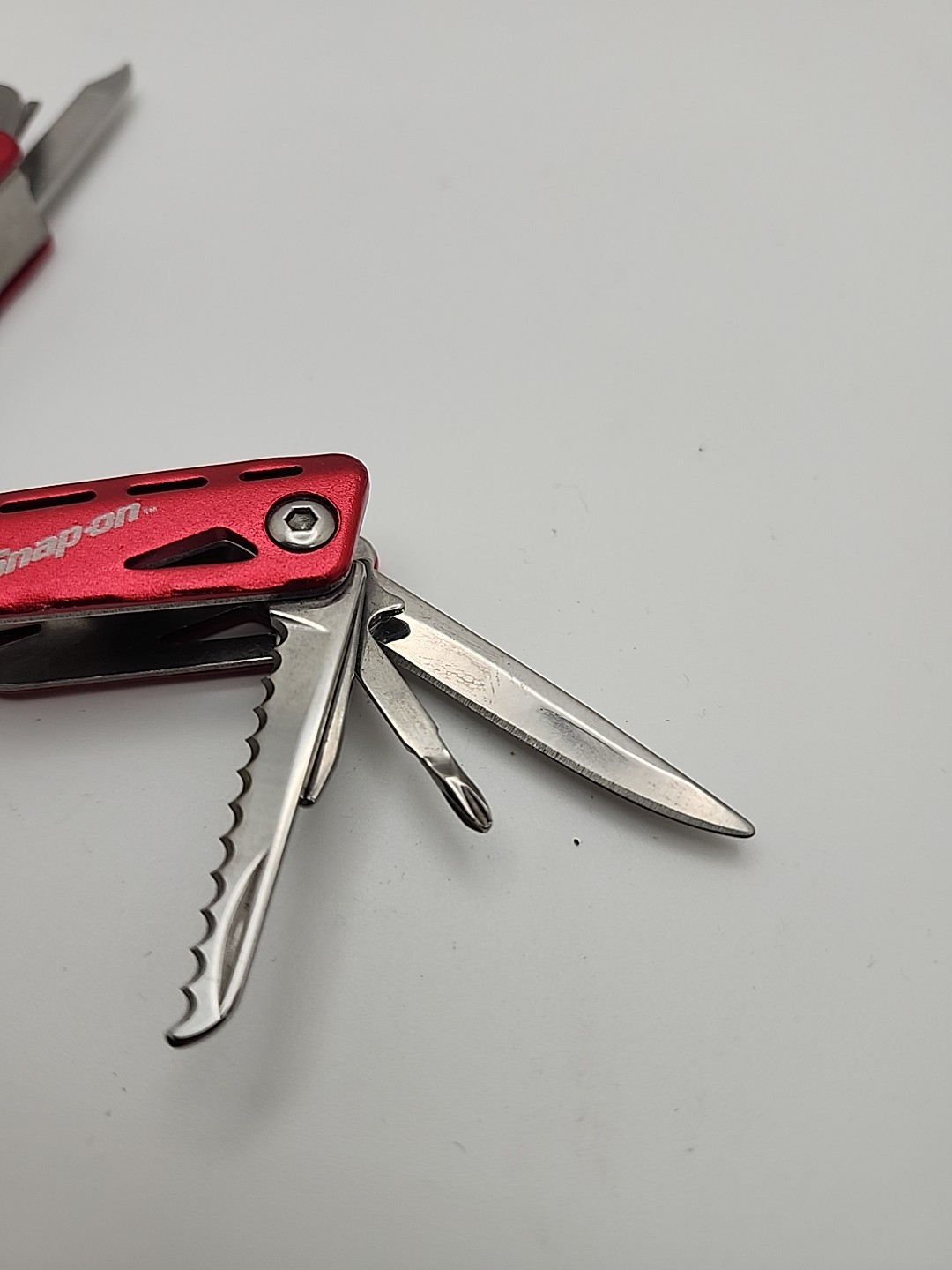 Snap-On Tools Red Multi-Tool Folding Pocket Knife w/ Pliers – Compact Tool
