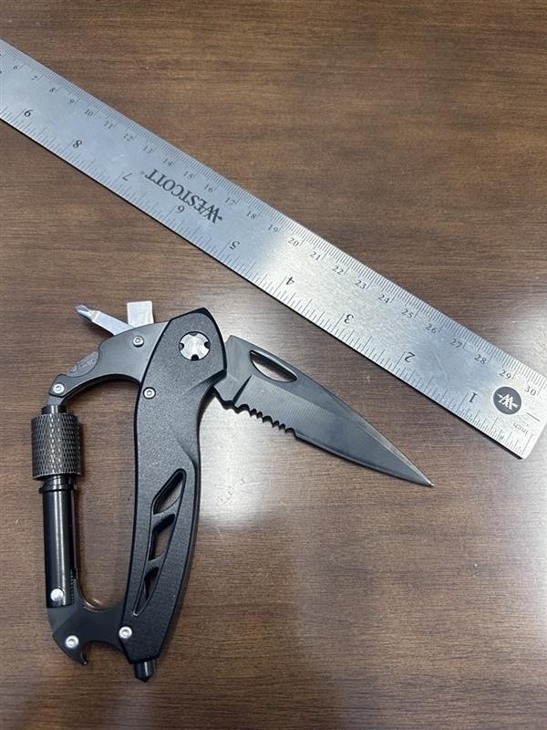 Carabiner Keychain Multi Tool with Utility Knife, Personalized
