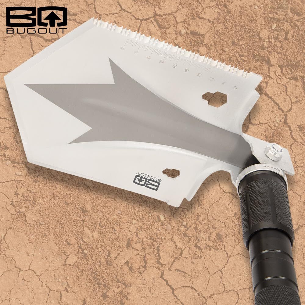 BugOut Small Multi-Function Folding Entrenchment Tool | Stainless Steel | Folds