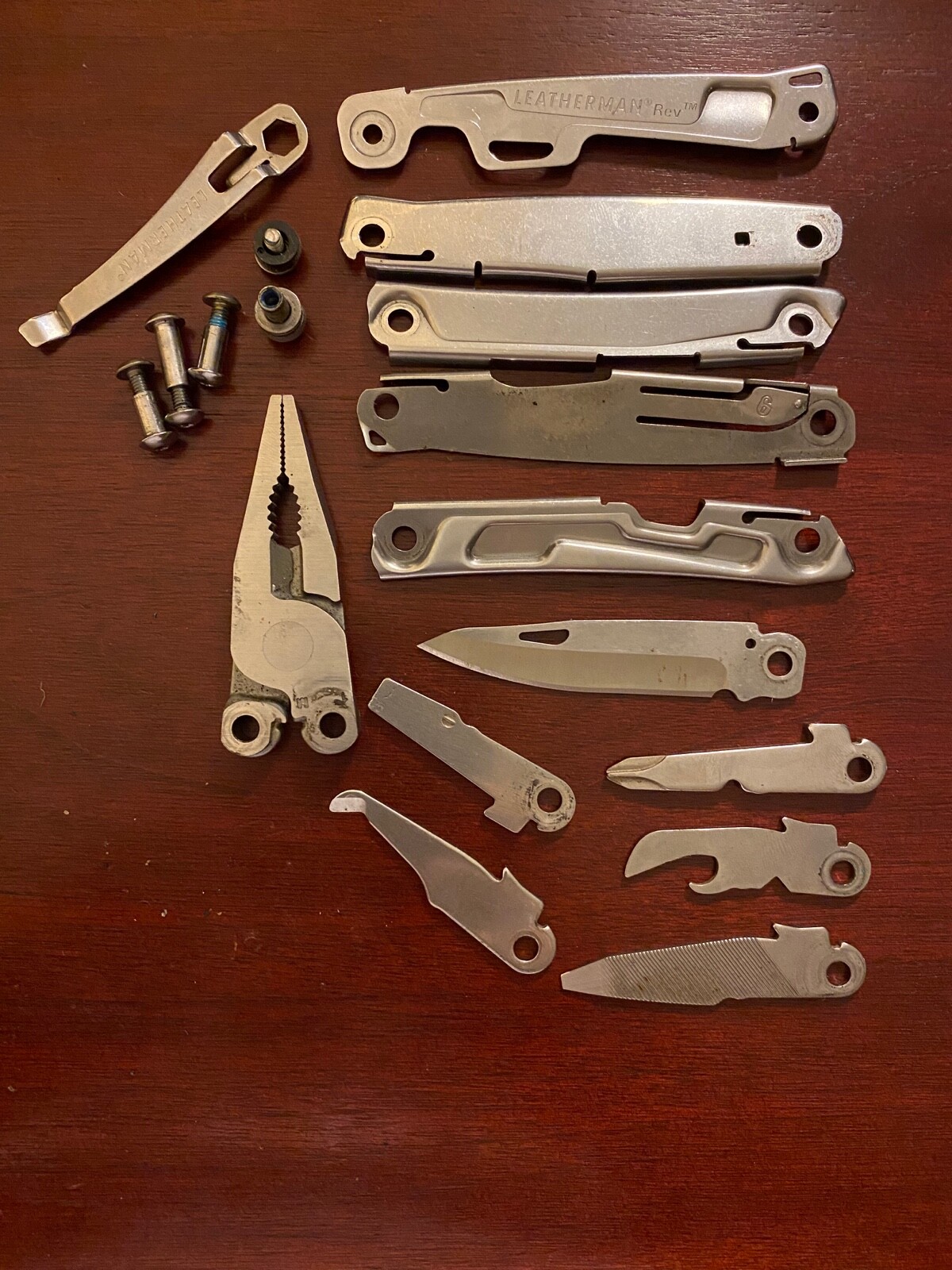 Leatherman Rev Multitool, knife, plier, package opener Parts for Mods or Repairs