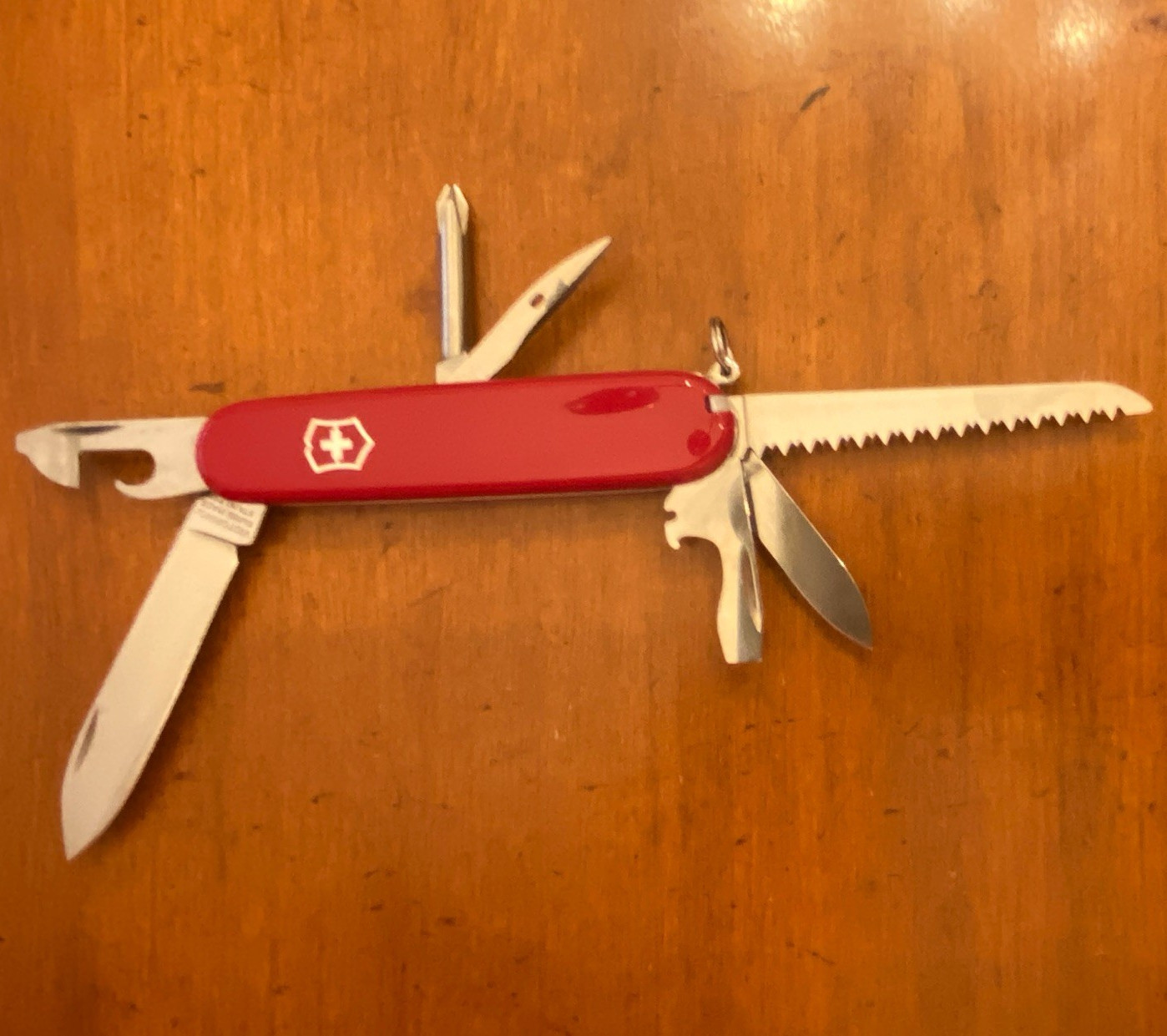 Victorinox Hiker Swiss Army Knife, 13 Function Swiss Made Pocket Knife with 2 Bl