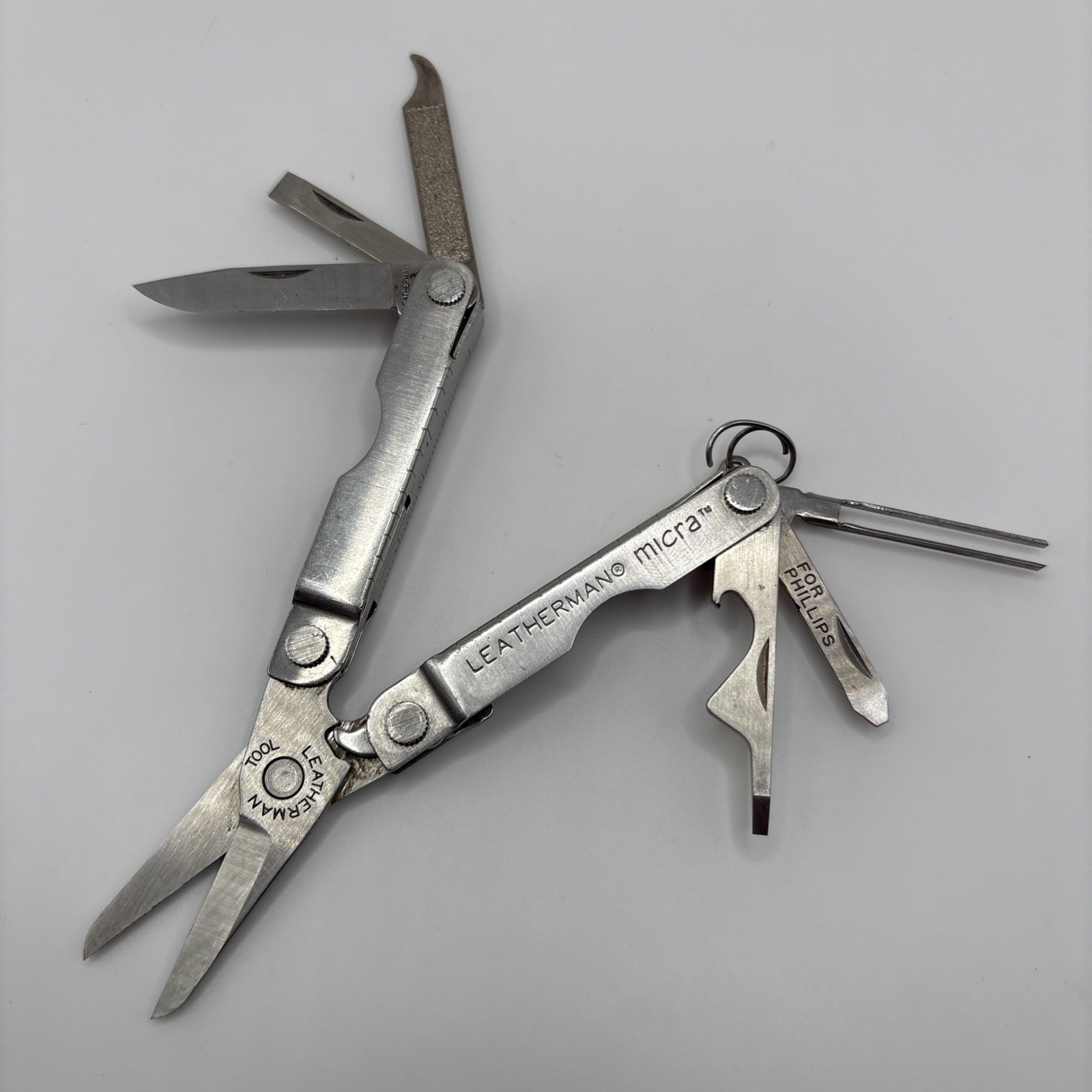 Leatherman Micra Multitool Stainless Scissors/File/Blade + More! – 1-8