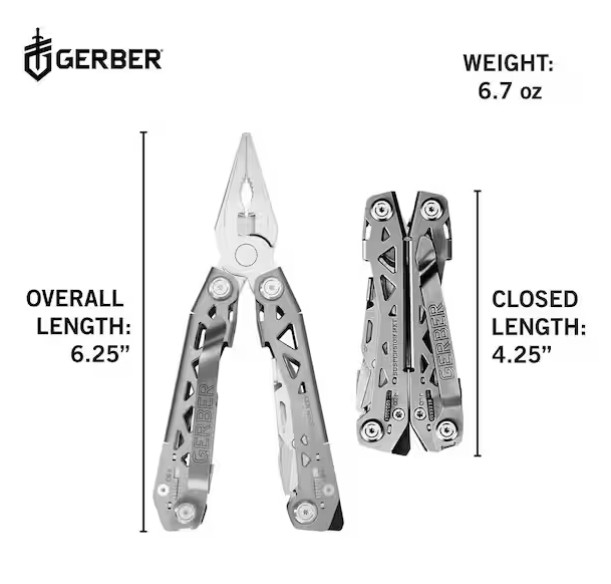Gerber Suspension-NXT Stainless Steel Multi Tool 15 Tools 31-003889 NEW