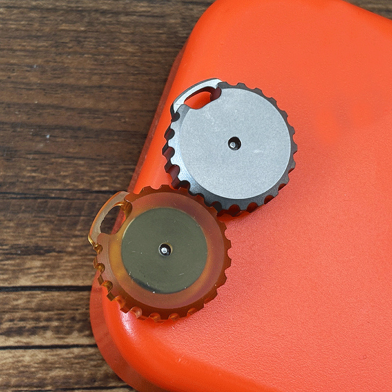 PEI Titanium Pocket Compass for Outdoor Camping Travel EDC Necklace Pendant DIY