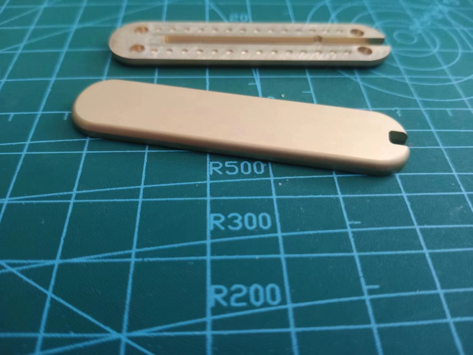 New 1 Pair Brass Handle Scales With Cut-Out for 58MM Victorinox Swiss Army Knife