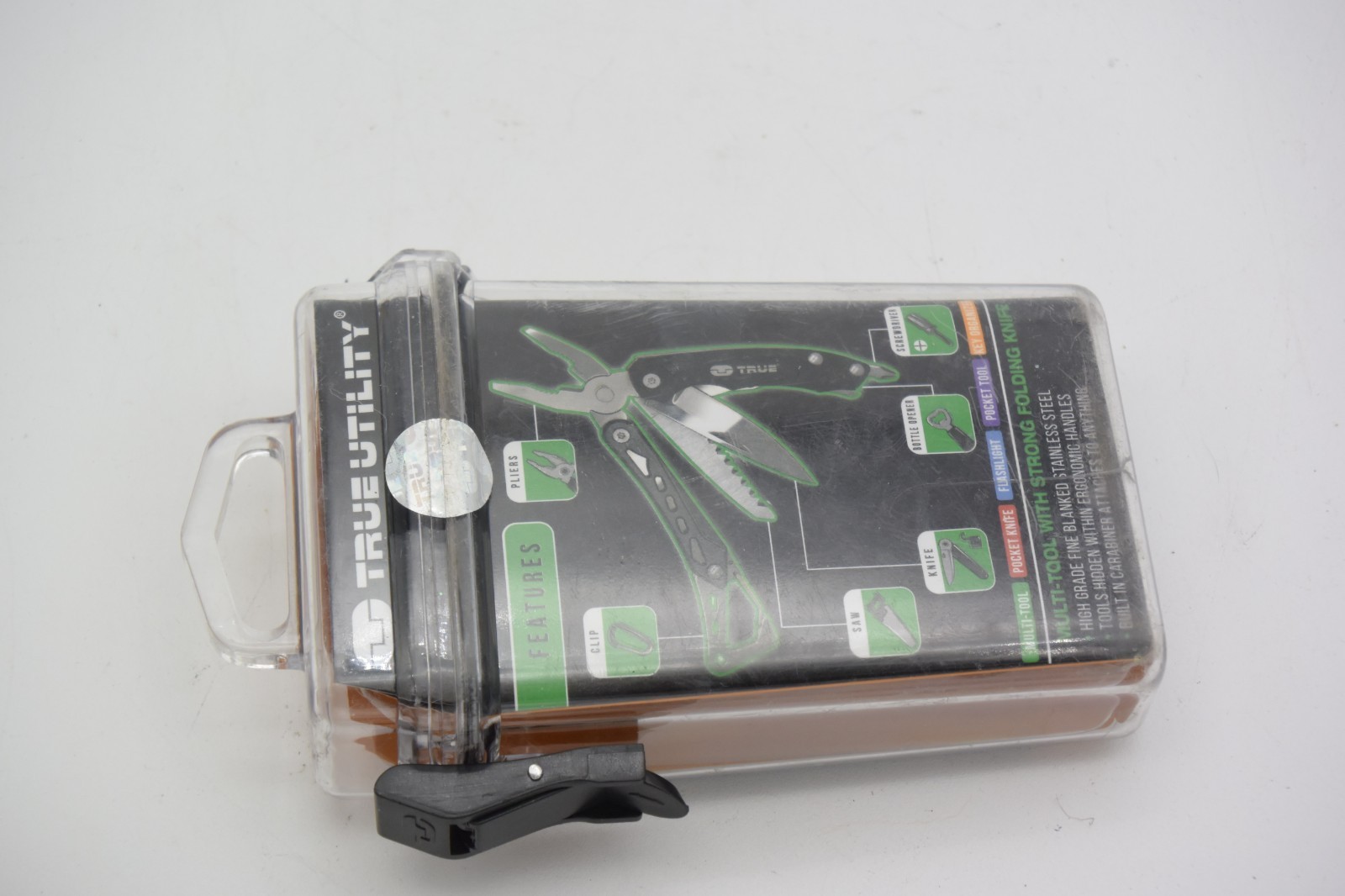 True Utility Seven Multi-Tool 7 in 1 Compact Pocket Knife Quick Release Clip