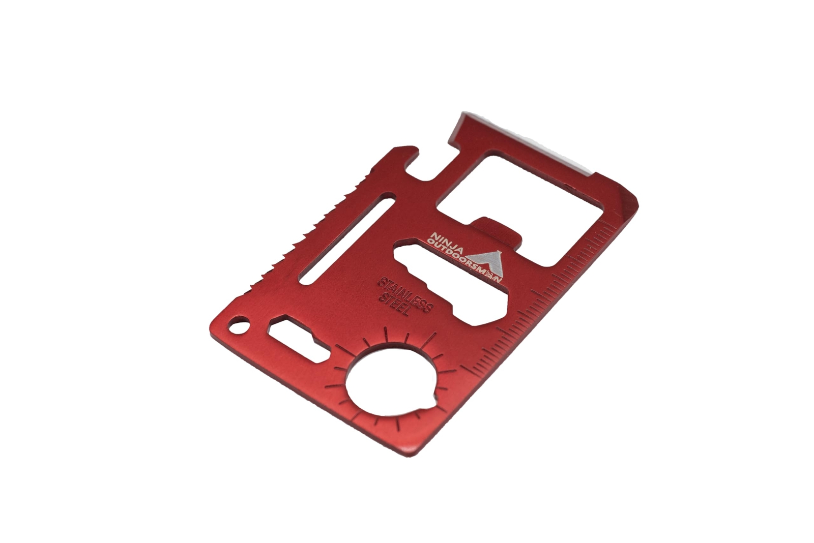 5 Pack Red Rsman 11 In 1 Stainless Steel Credit Card Pocket Sized Survival Mul