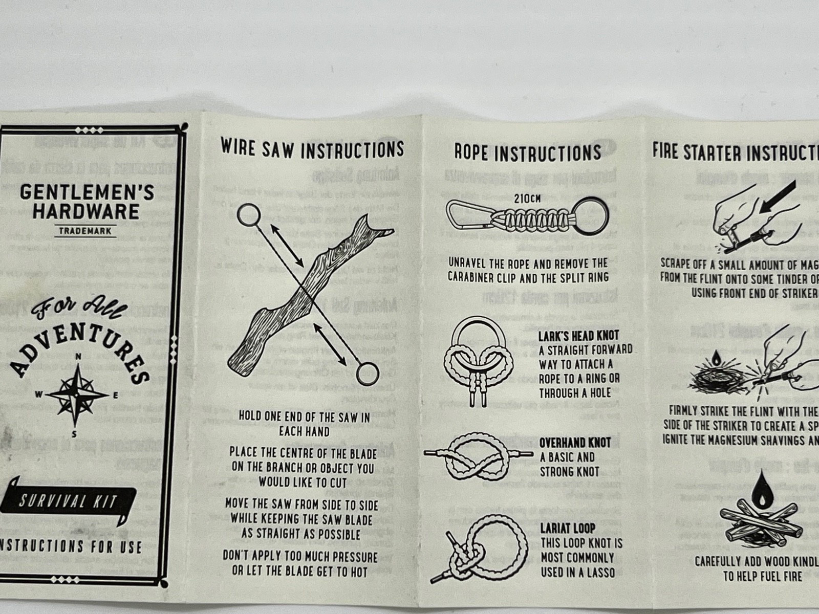 Gentlemen’s Hardware Great Outdoors Hiking Camping Survival Kit++ Brand New++