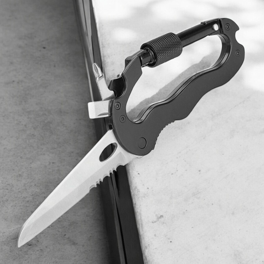 Carabiner Multi-tool | Wilco Folding Knife Screwdriver Locking EDC Backpack Gift