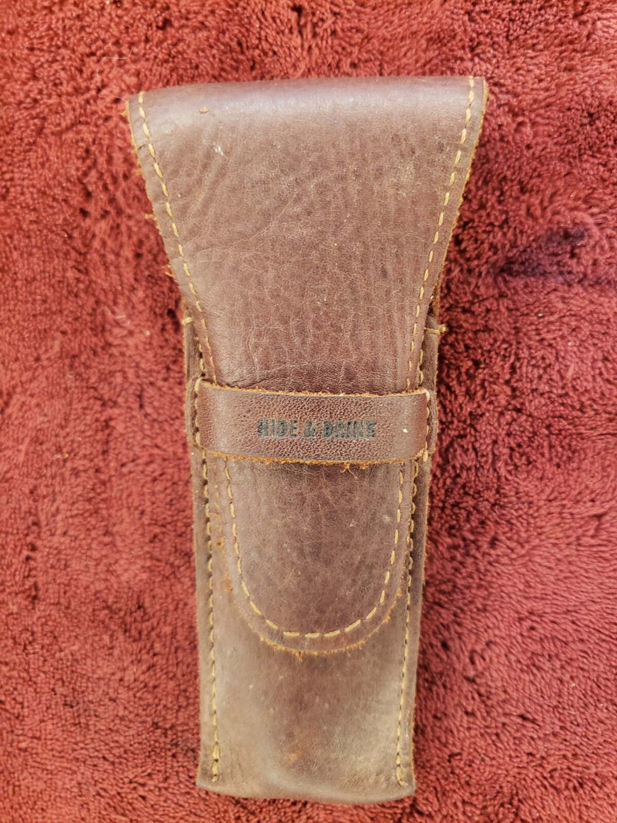 Hide & Drink Brand Leather Sheath 5″