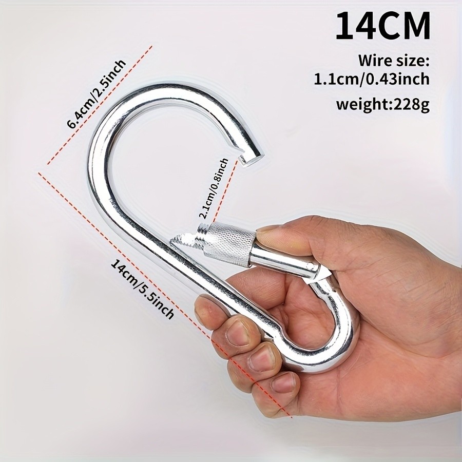 Durable Screw Gate Outdoor Carabiner fits Hammock Backpacking Camping Activities