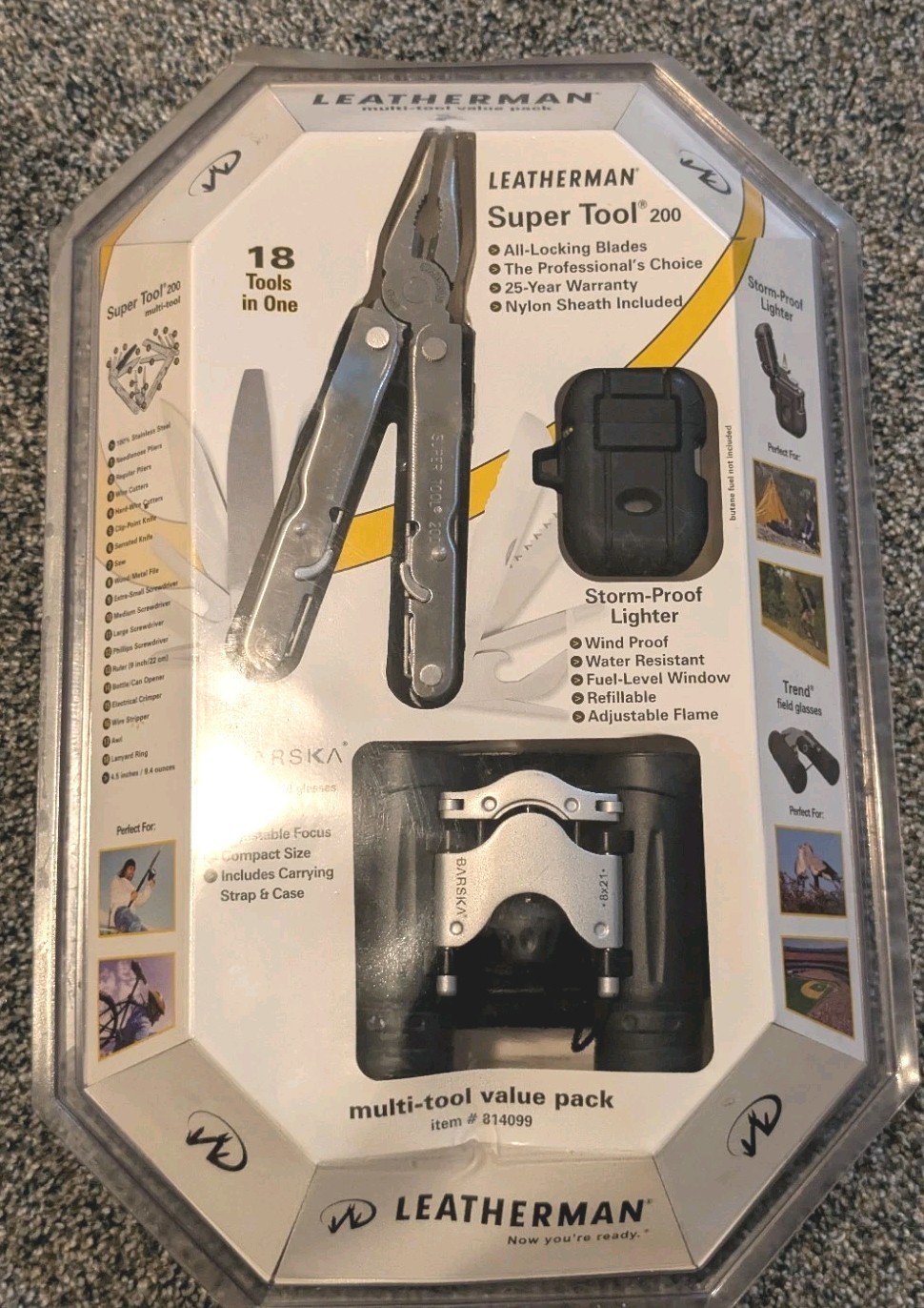 Vintage LEATHERMAN Super TOOL 200 Multi Tool Bundle! NEW! RARE!