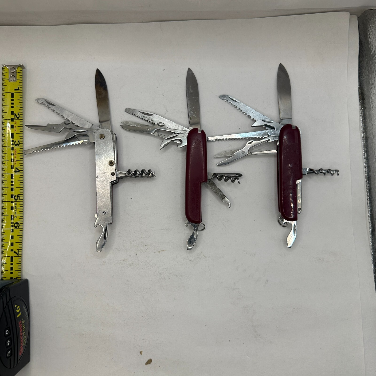 Superior Multi-Tool Pocket Knife Multi-Purpose with 8 Functions in Box LOT OF 3