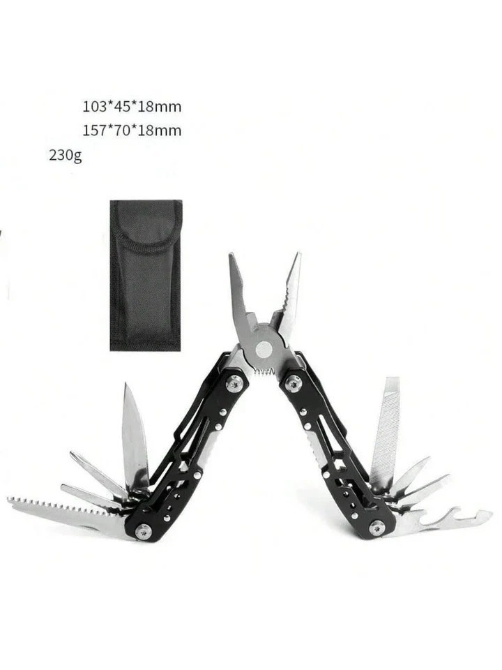 24-in-1 Professional Multitool Pliers Stainless Steel Pocket Tool with Sheath