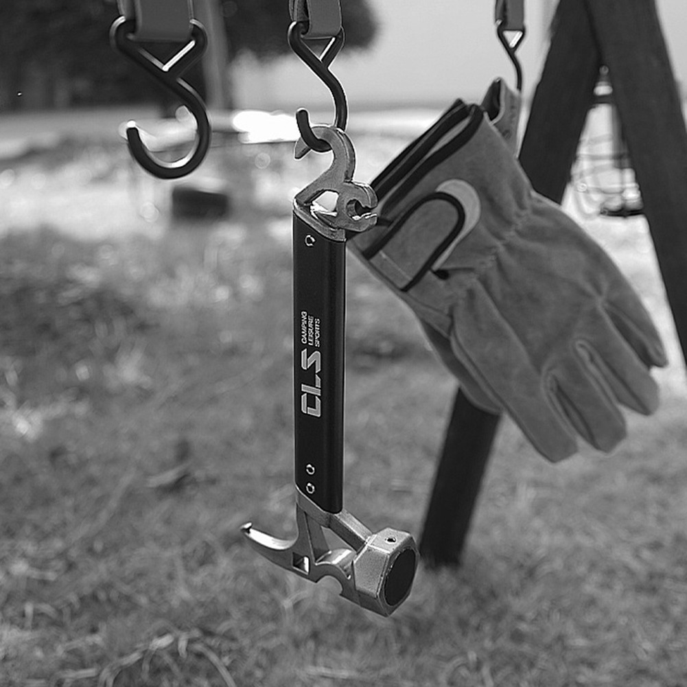 Stainless Steel Camping Hammer Multifunction Nail Puller & Bottle Opener
