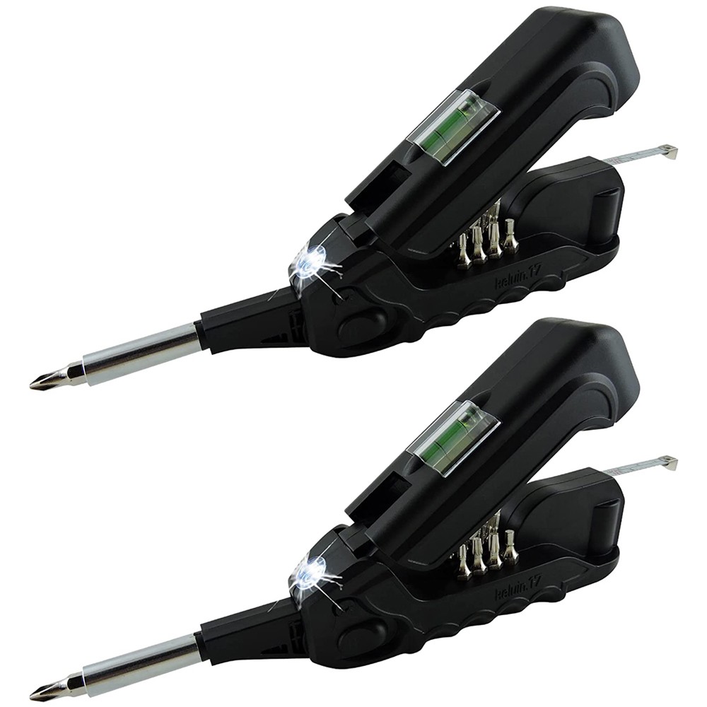 Kelvin The Everyday Multi-Tool with Flashlight Black 2 Pack