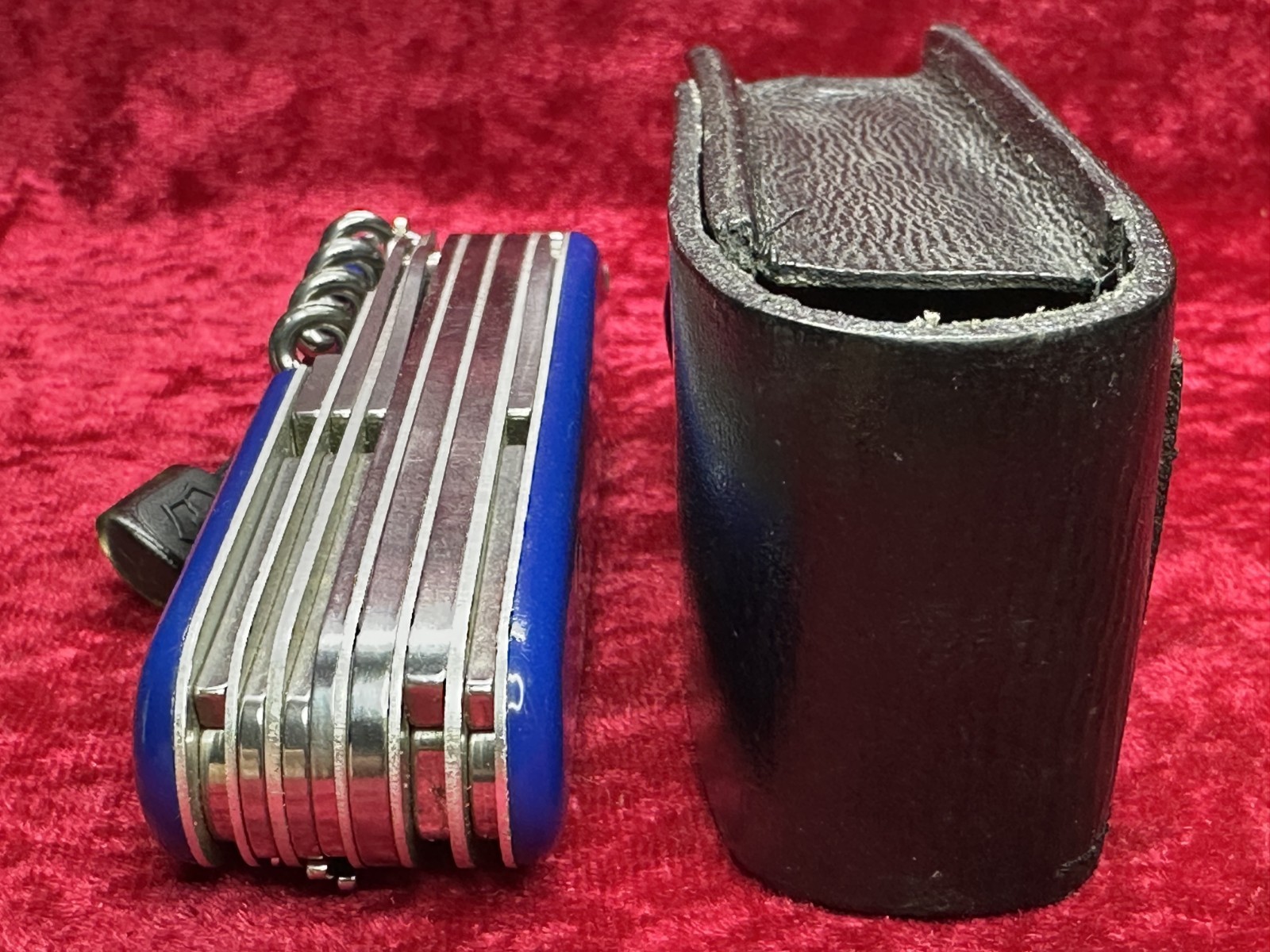 Victorinox Champion-C Motorola Blue Swiss Army Knife w/Pouch Rare Vintage (669)