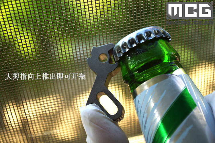 Outdoor CNC TC4 TitaniumBottle Opener Keychain Pendant Necklace EDC Tool BP-6T