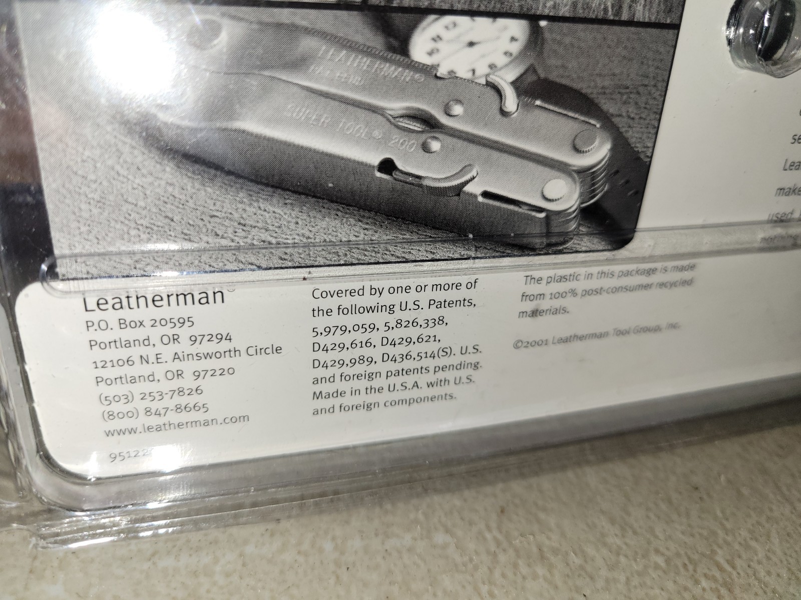 2nd 2001 Leatherman Super Tool 200 unused store display pack multi-tool