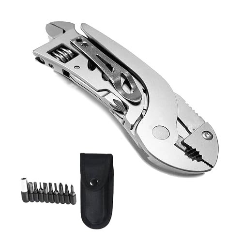 7-in-1 Multitool Wrench – Portable Adjustable Pocket Tool, Pliers, Screwdrivers