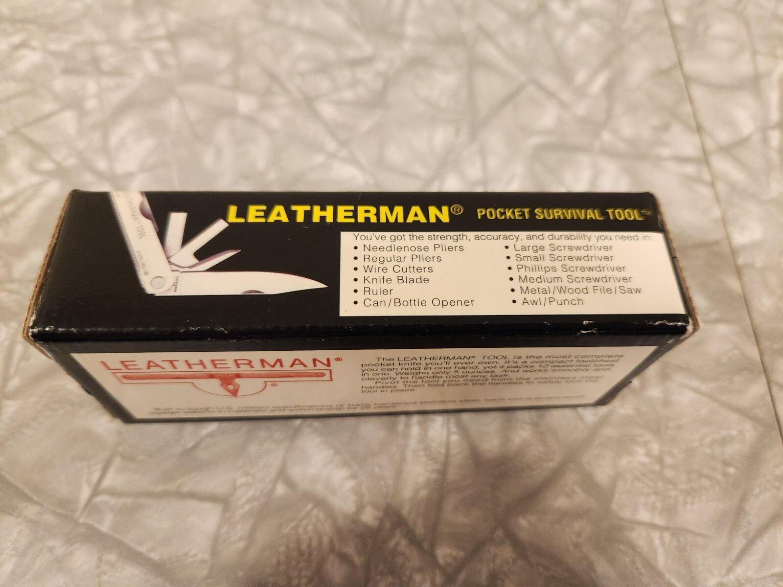 Vintage 1992 Genuine Leatherman Survival Tool with Sheath & Box Portland USA