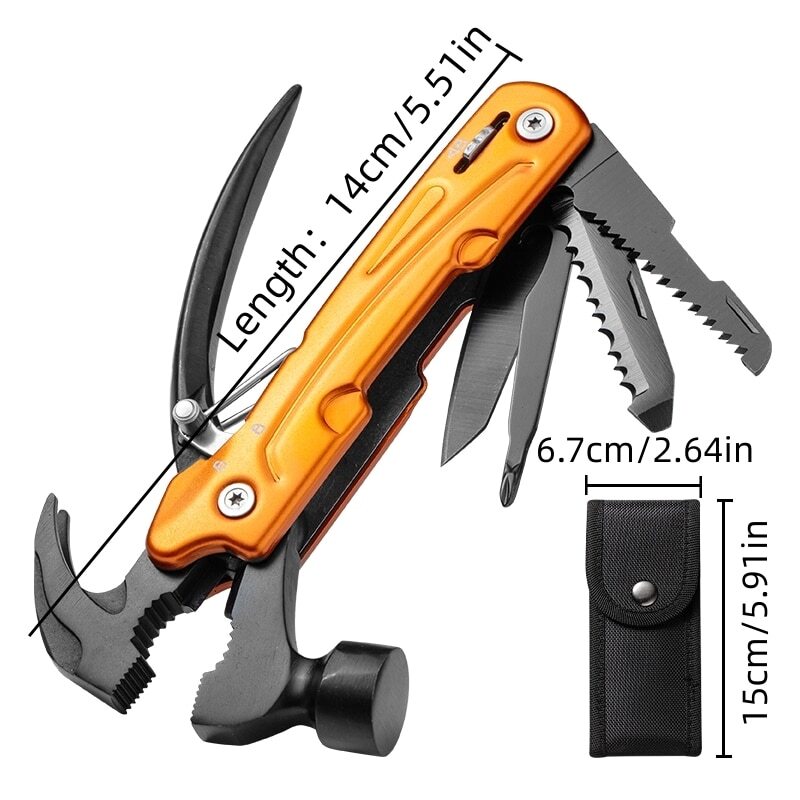 Multifunctional Jaw Claw Hammer Tool Car Life-saving Emergency Knife Plier
