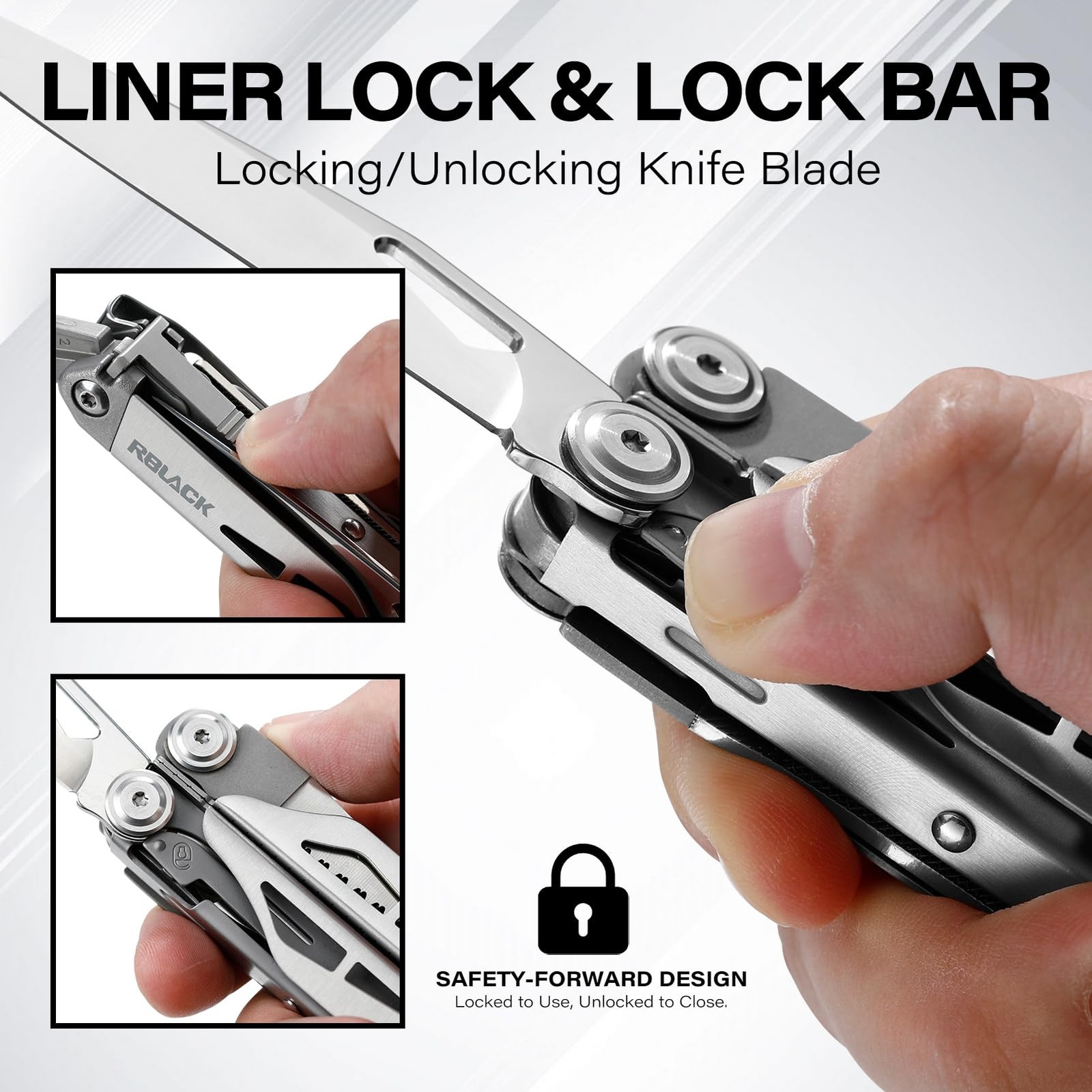 -21-in-1 Multitool with Pliers & Tungsten Carbide Cutters–Spring-Assisted Sci…