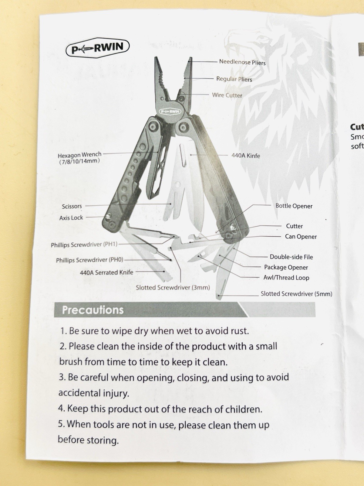 Lot of 2 Stainless Steel Multi-Tool Pliers 20-in-1 Perwin & 8-in-1 w/ Sheaths