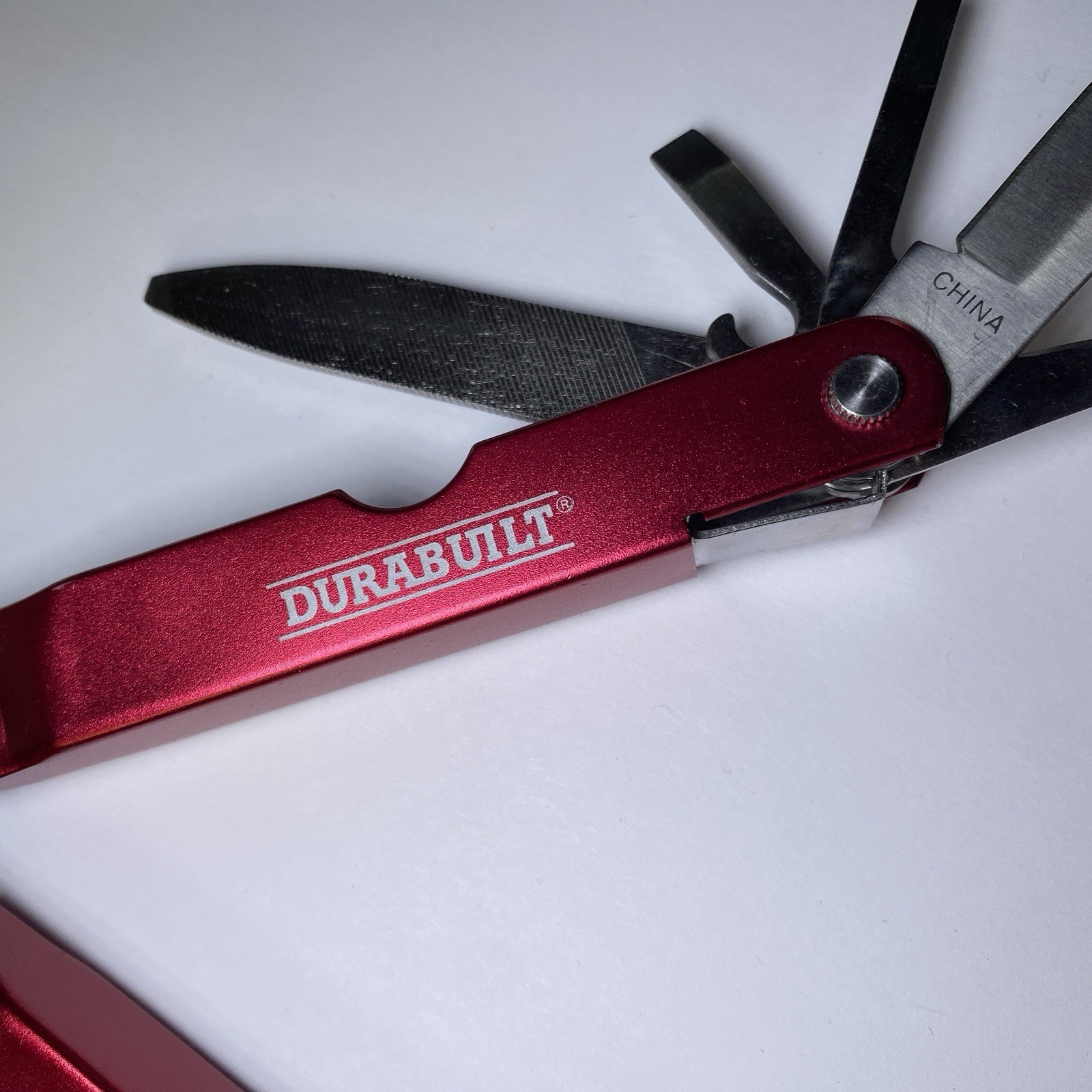 Durabuilt Multi Tool with Pliers red 11 tools 4.5″ 11 blades