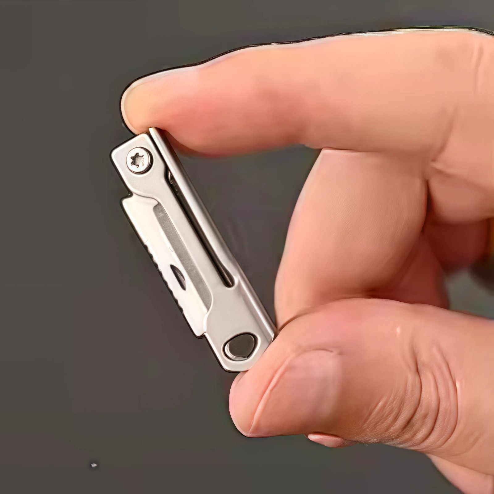 Mini Stainless Steel Folding Knife EDC Pocket Keychain Tool Camping Multi-Tool