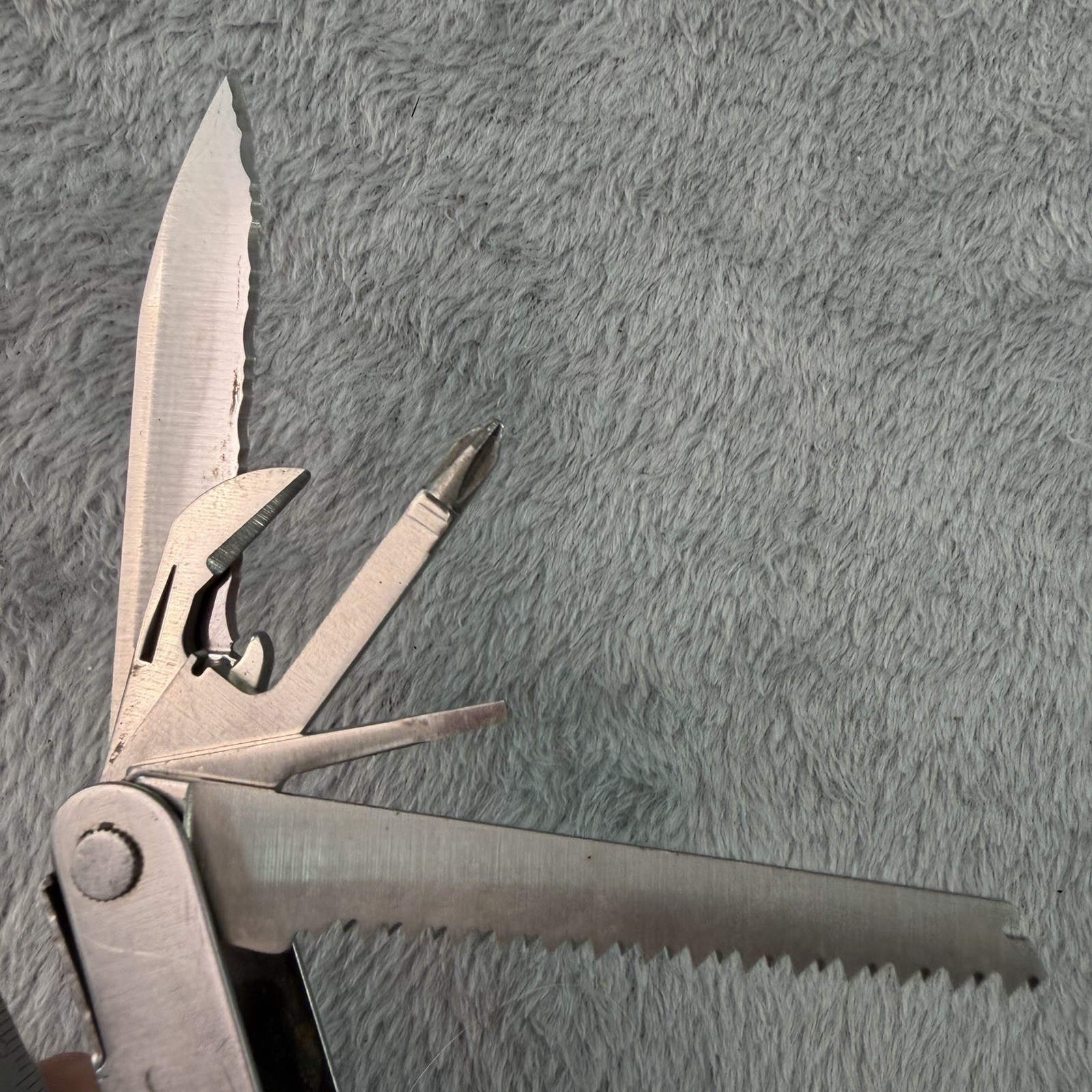 Vtg 1995 Leatherman Super Multi Tool 2 Blade Original Leather Case B501