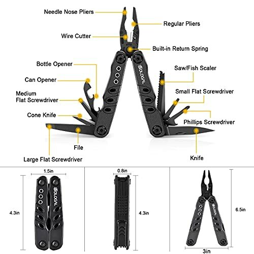 Multitool Pliers Multi Tool Pocket Knife with Screwdriver Ideal Gifts for Men…