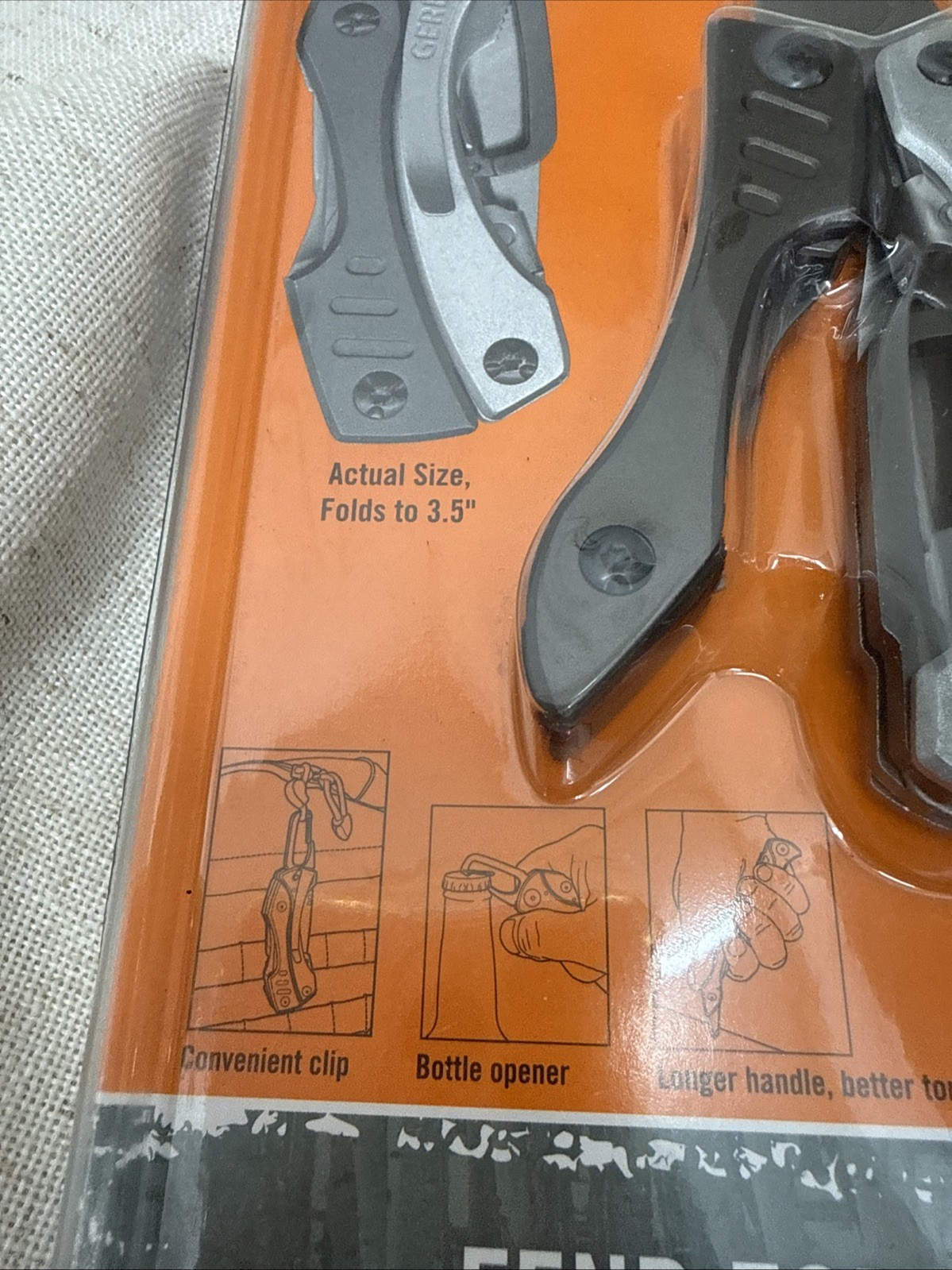 Gerber Crucial 9-in-1 Multi-Tool Pliers Gray, Pocket Clip, Carabiner, 2.25″