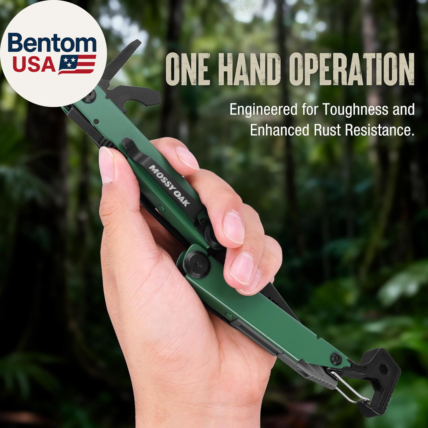 Cnc-Machined Multitool Pliers, 27-In-1 Multi Tool with Pocket Knife, Fire Starte