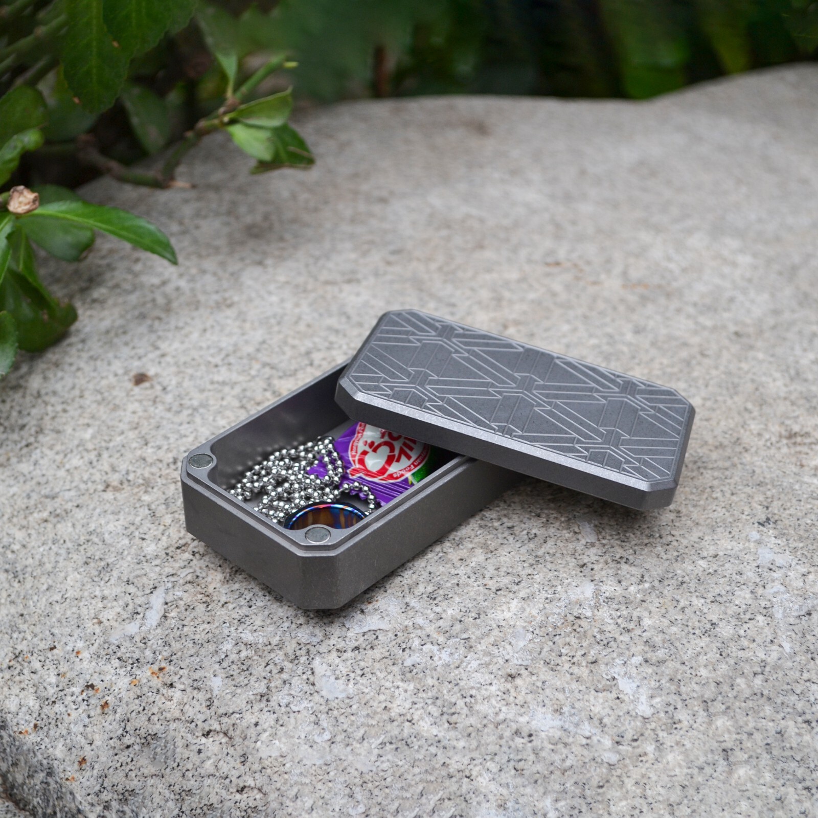 EDC Titanium Alloy Storage Box Portable Sealed Medicine Box Outdoor Travel Box