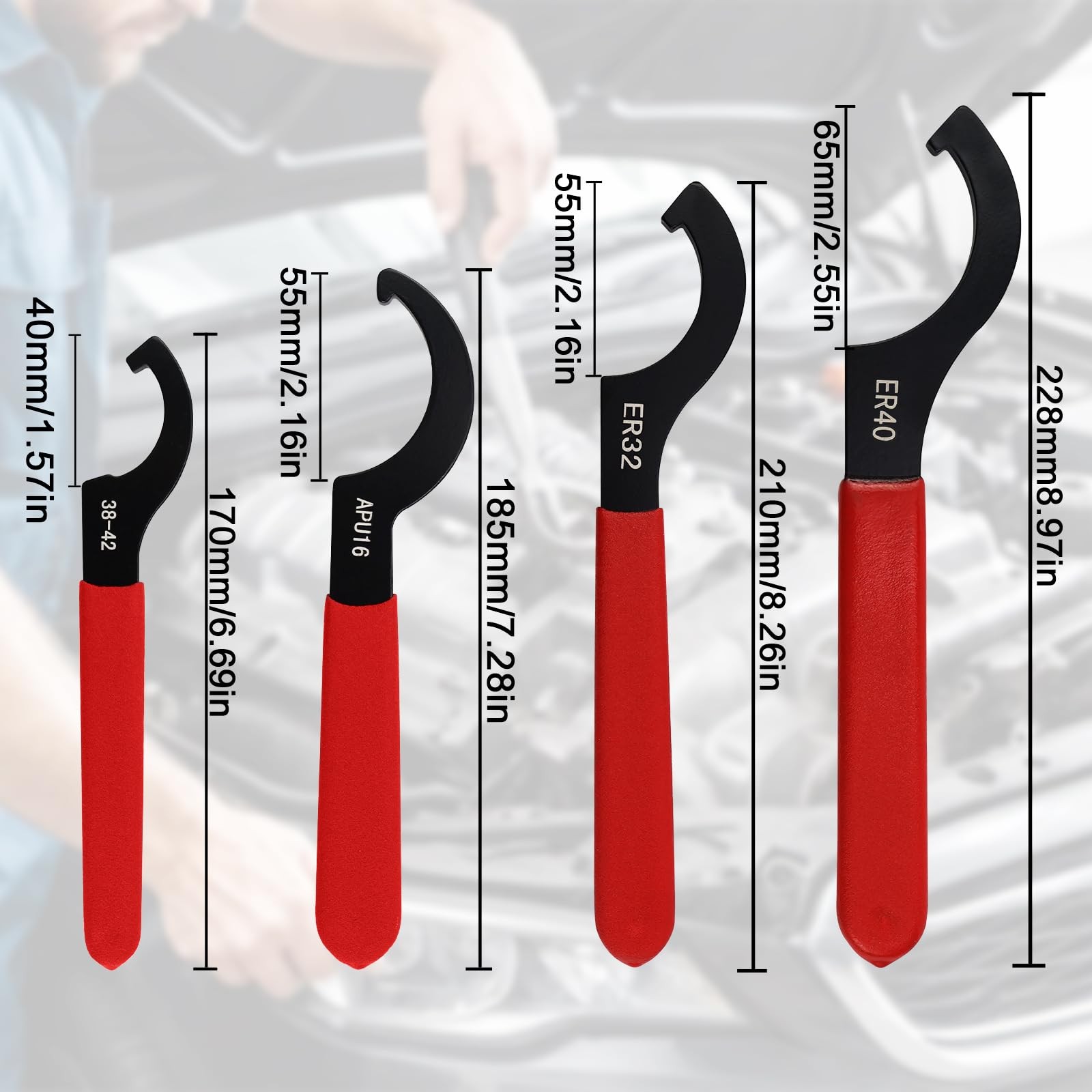 C hook wrench slotted nut wrench hook wrench set wrench tool s…