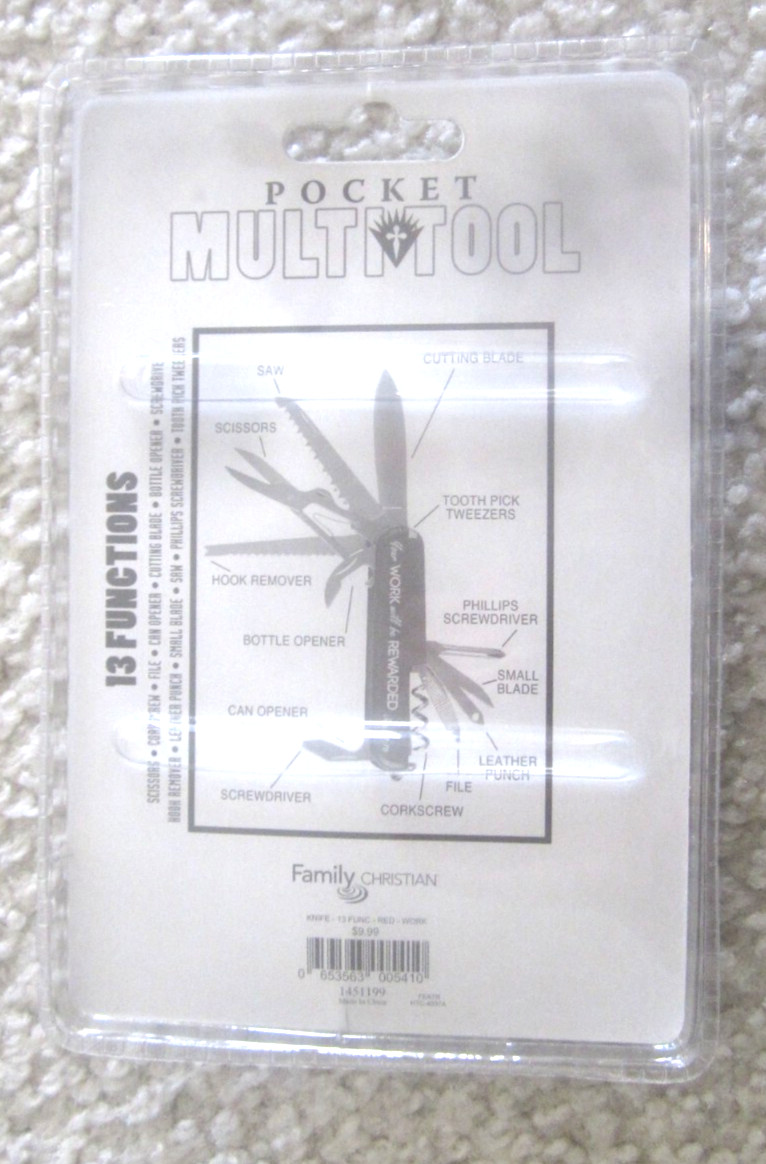 Family Christian Stores 13 Function Working Hands Pocket Multitool
