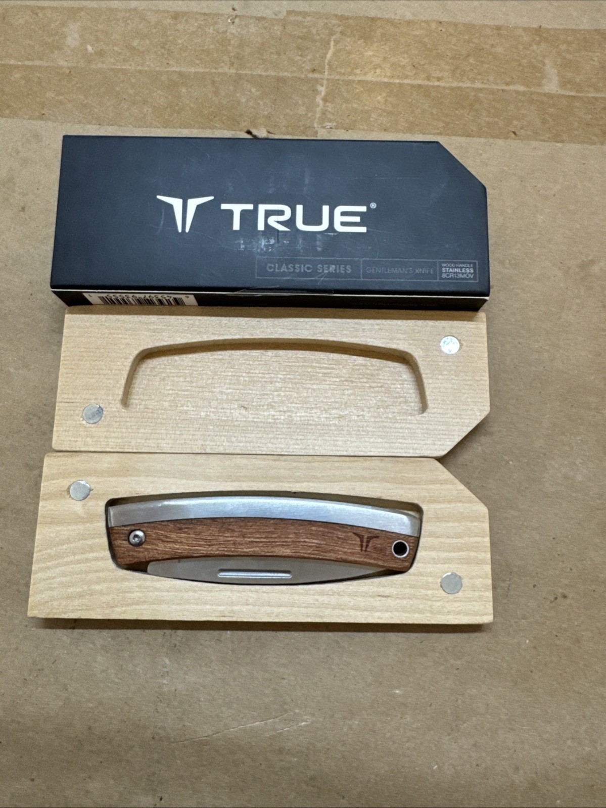 NEW TRUE UTILITY TU6905 Classic Series Gentleman’s Pocket Knife Wood Handle